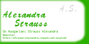 alexandra strauss business card